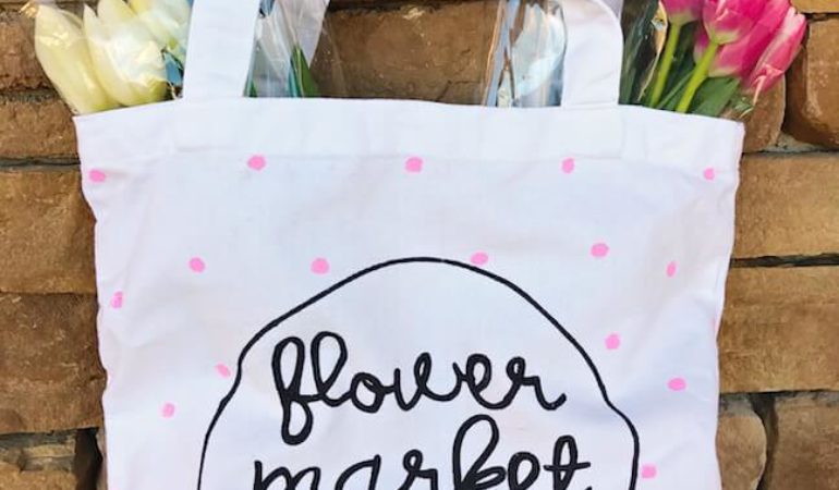 Flower Market Tote Bag