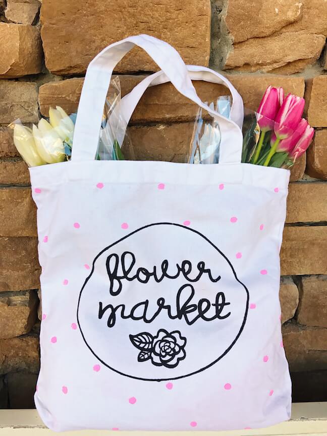 Flower Market Tote Bag