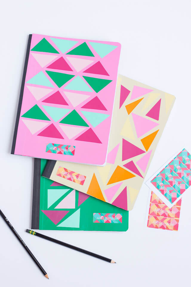 How to create a geometric notebook cover.