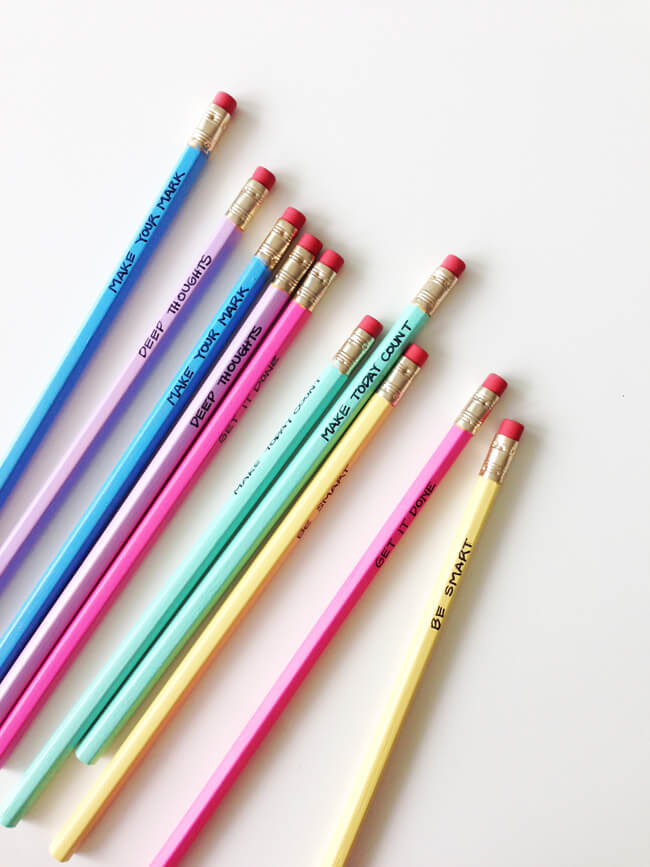 How to create motivational pencils for back to school.