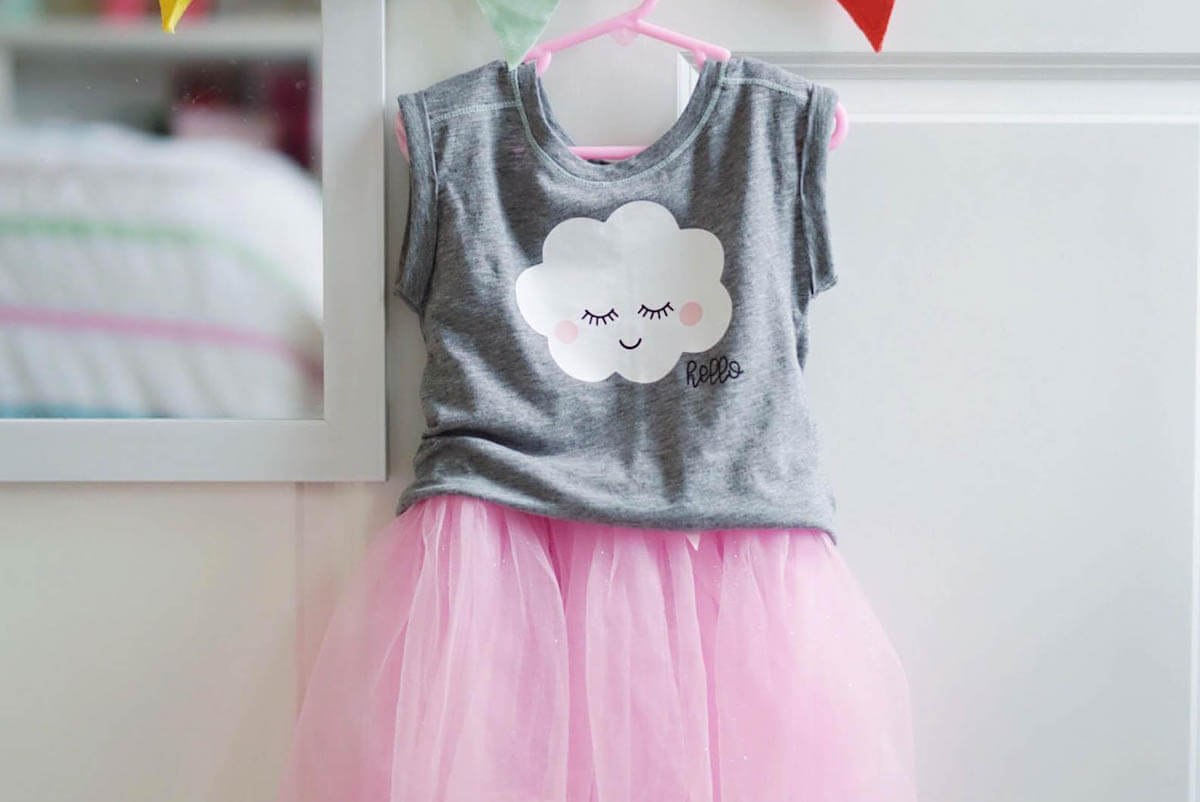 How-To Make A Happy Cloud Shirt With Layered HTV