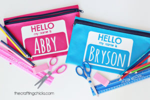 How to create a personalized pencil pouch for back to school.