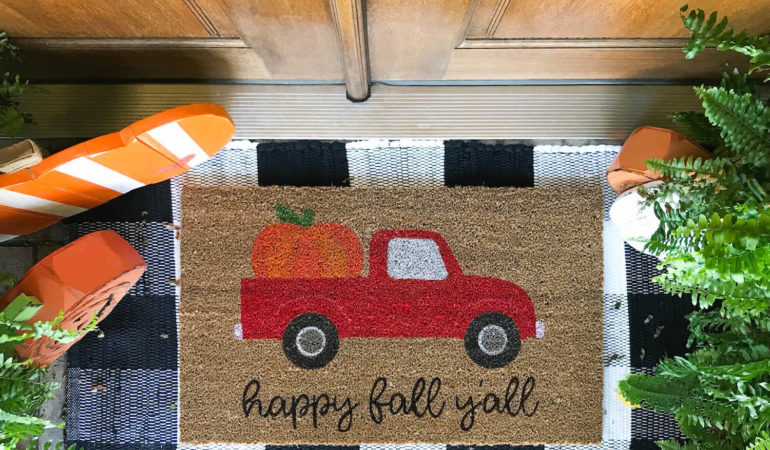 DIY Doormat With Oramask Stencil Vinyl