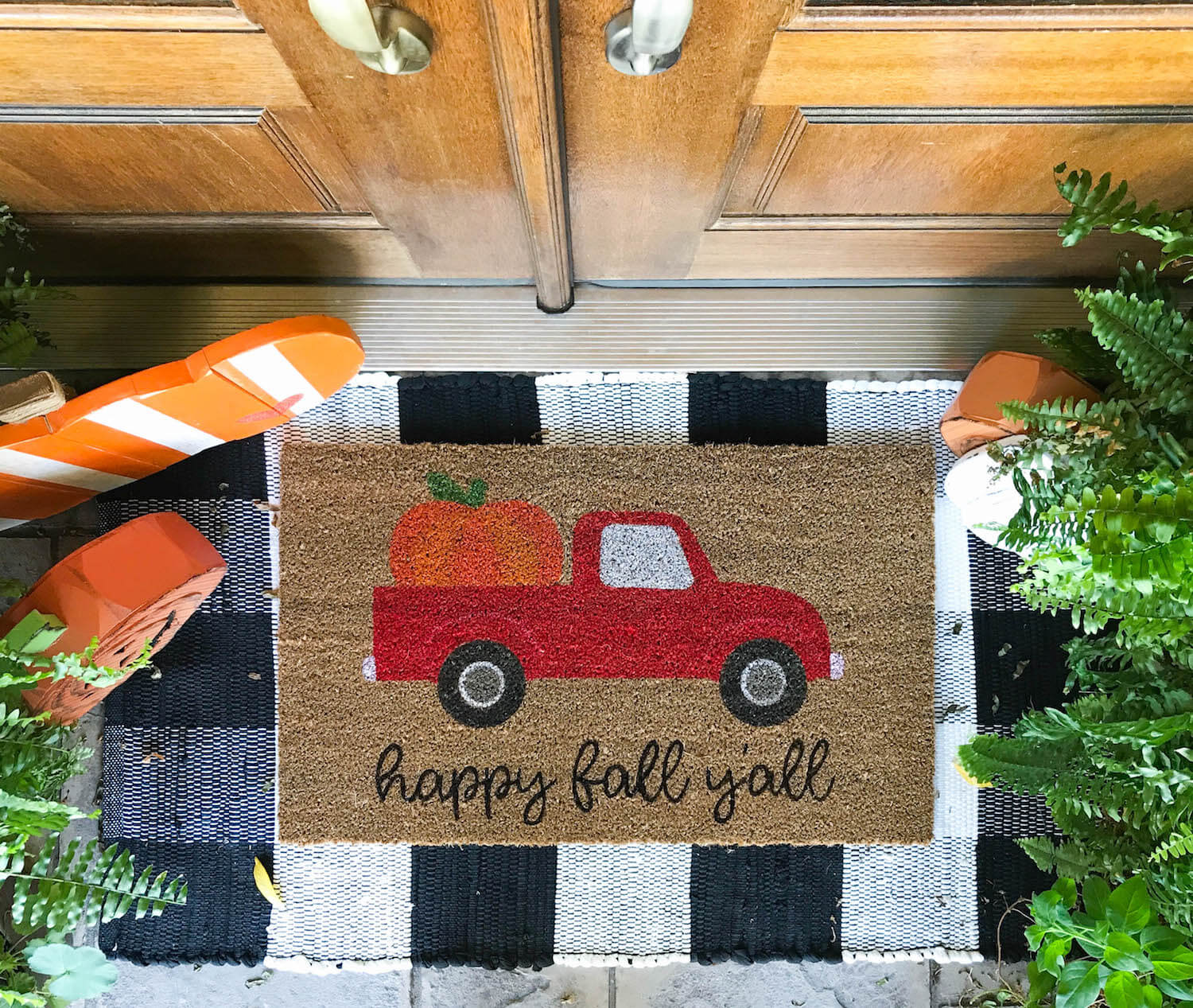 DIY Stenciled Fall Doormat