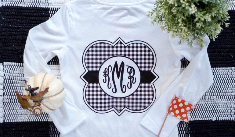 Monogrammed T-Shirt with Expressions Vinyl