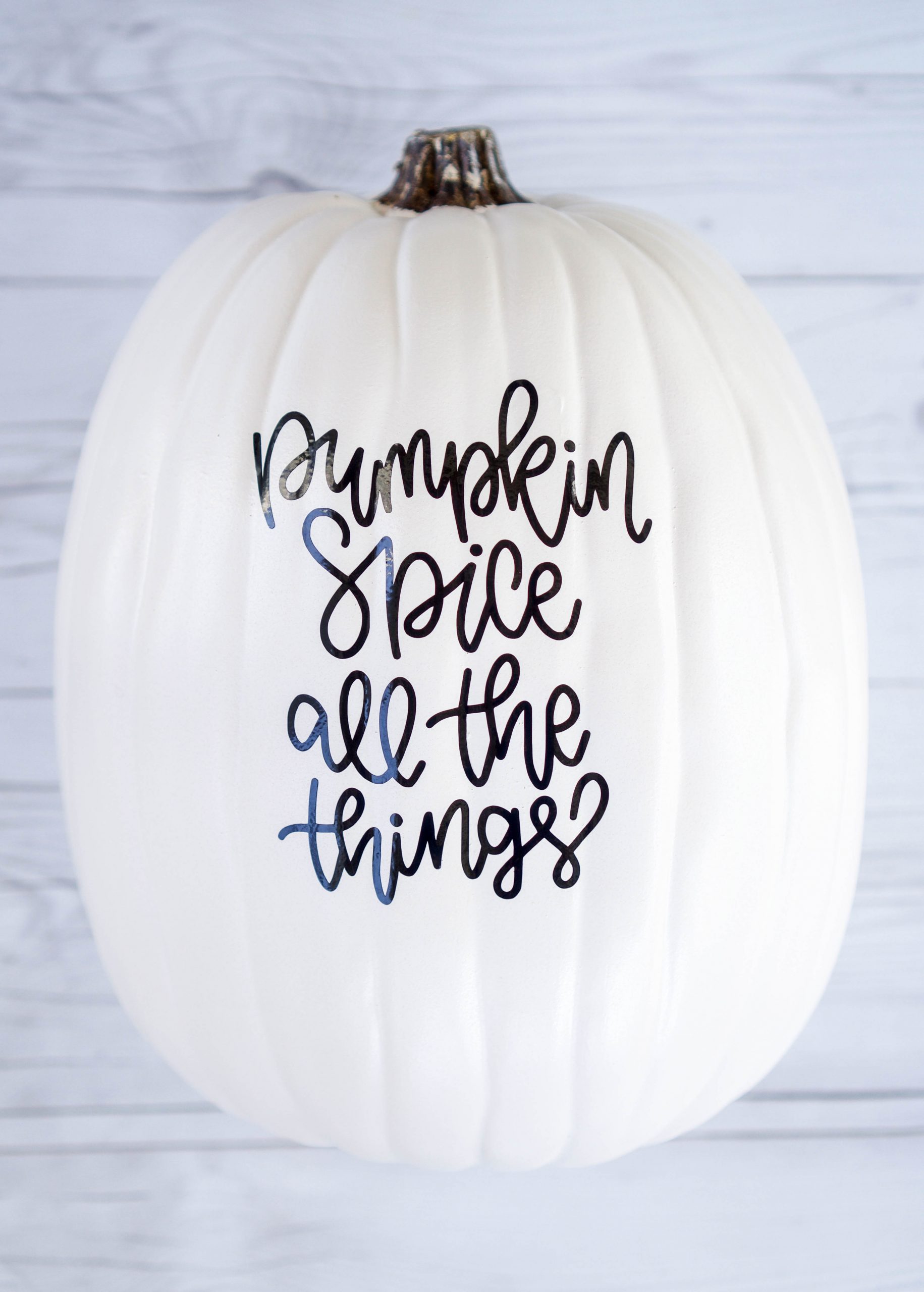 Customized Pumpkins With Adhesive Vinyl