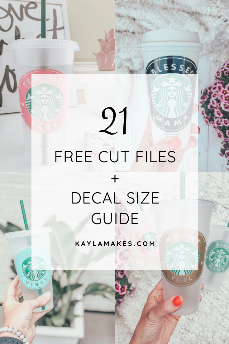 Updated* Decal Size Guide for Starbucks Cups - Kayla Makes