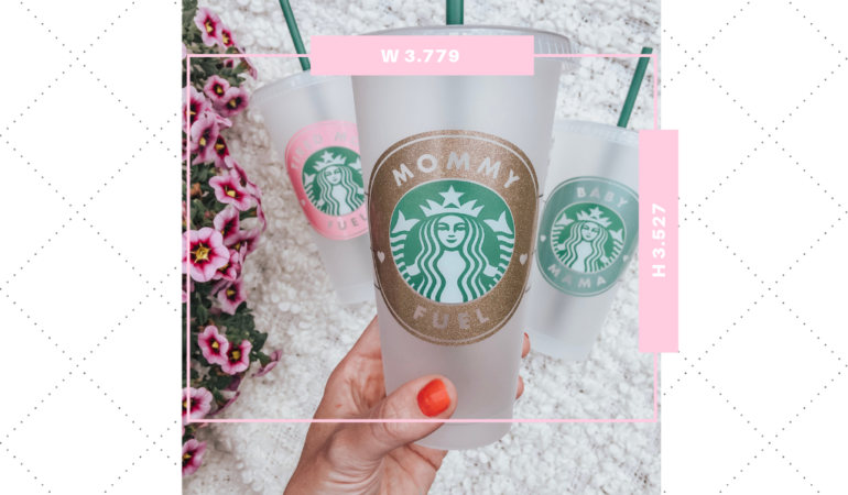 Decal Size Guide for Starbucks Cold and Hot Cups