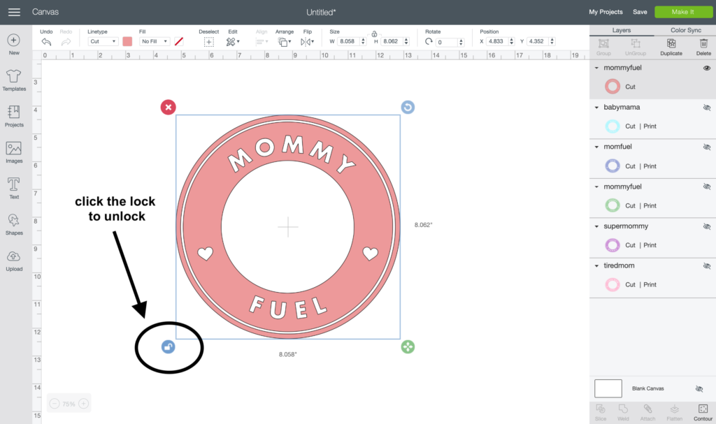 Tumbler Decal Size Chart