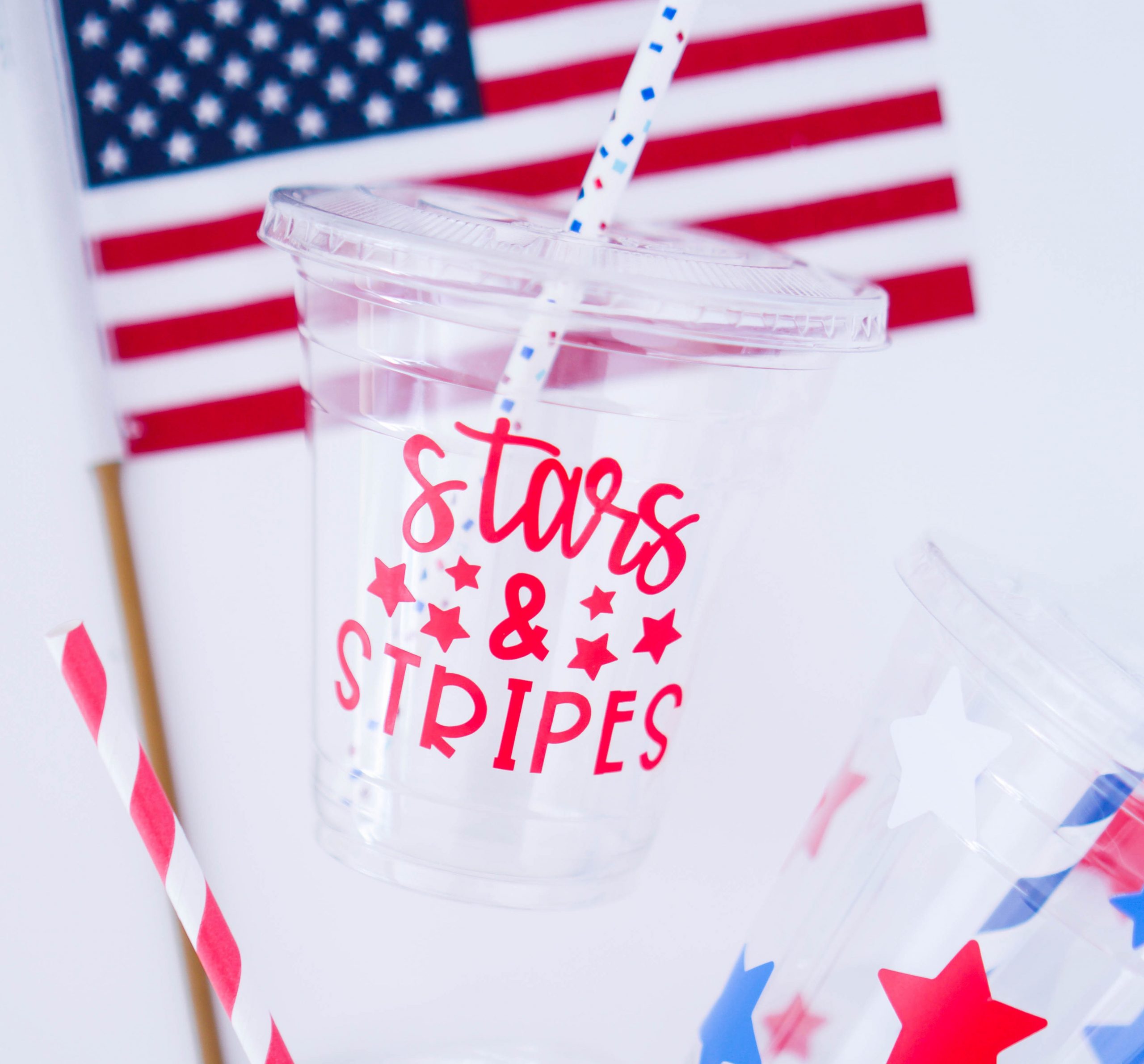 Patriotic Party Cups With Kassa Adhesive Vinyl