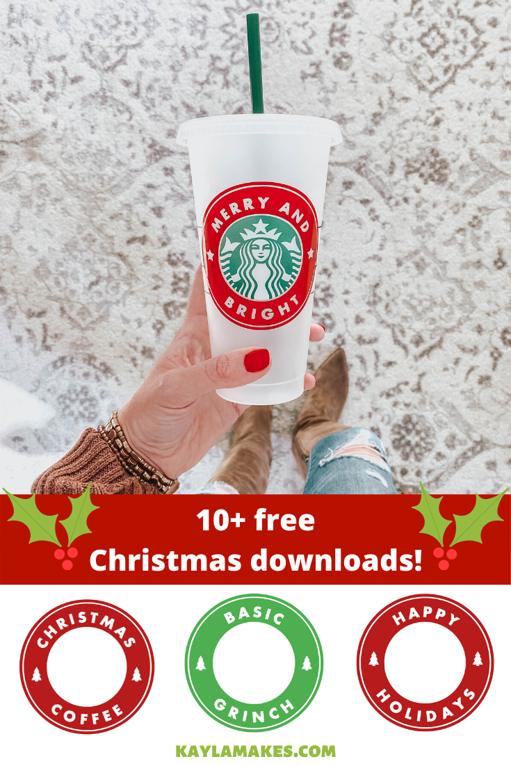 Download Christmas Starbucks Cold Cup Freebies Kayla Makes