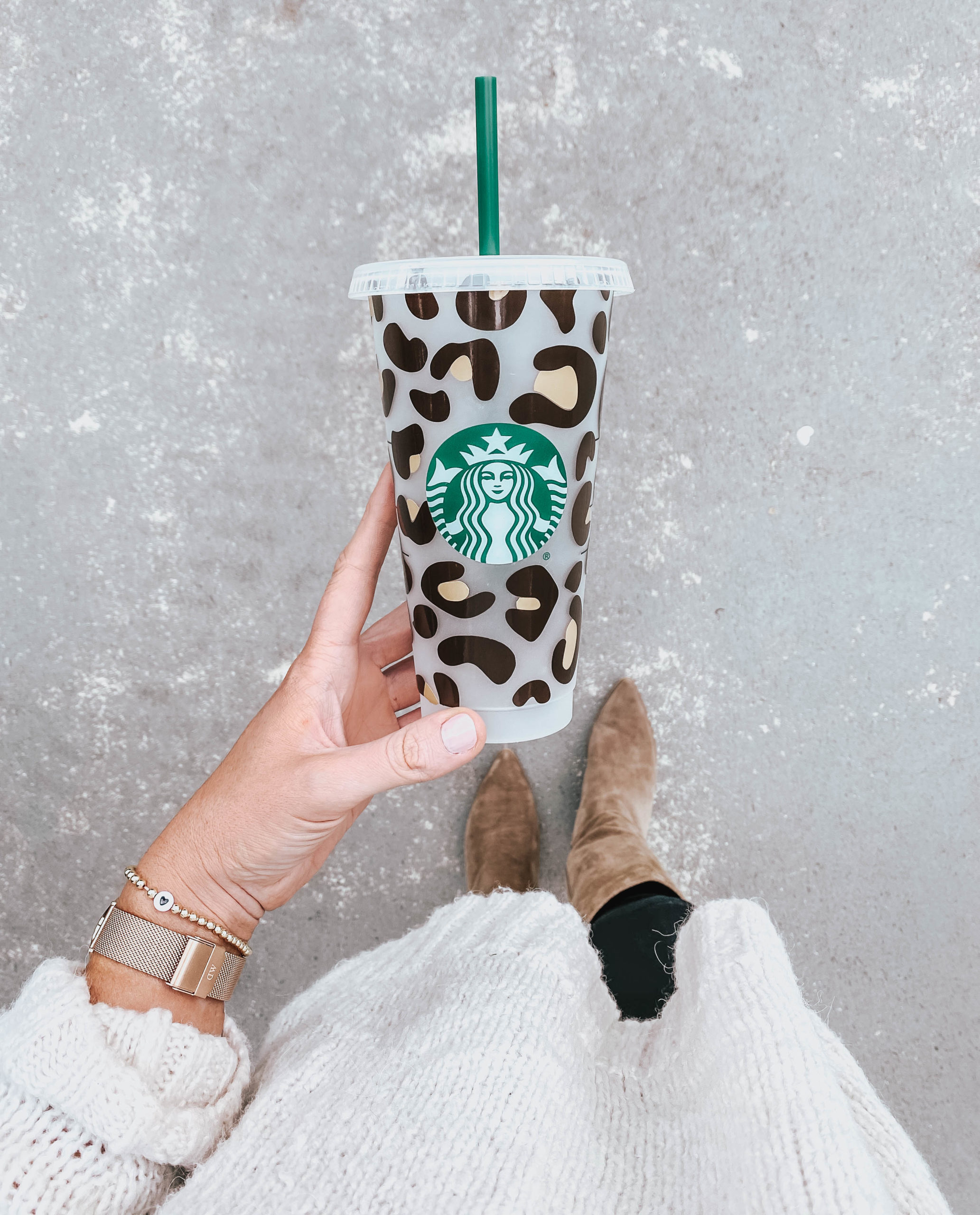 Starbucks Cheetah leopard print Reusable Cold Cup Custom Tumbler
