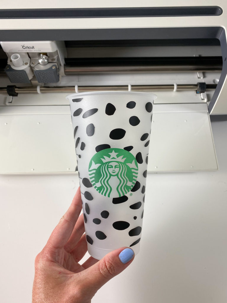 How To Make A Starbucks Vinyl Tumbler Wrap Template I Cricut I Leopard  Print 