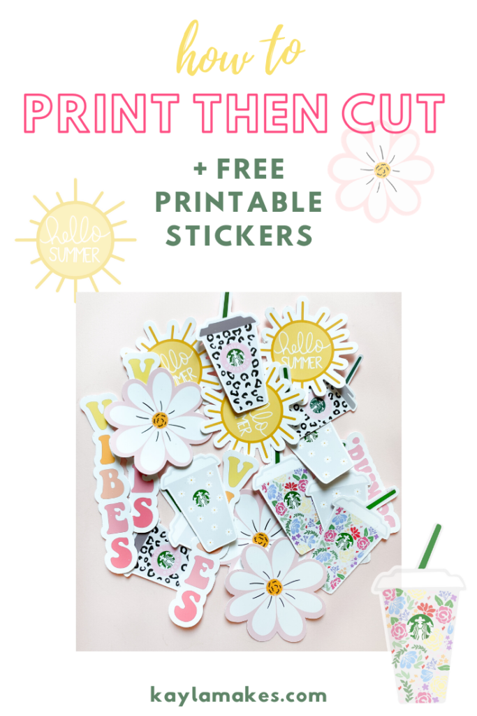 how to make print then cut stickers kayla makes