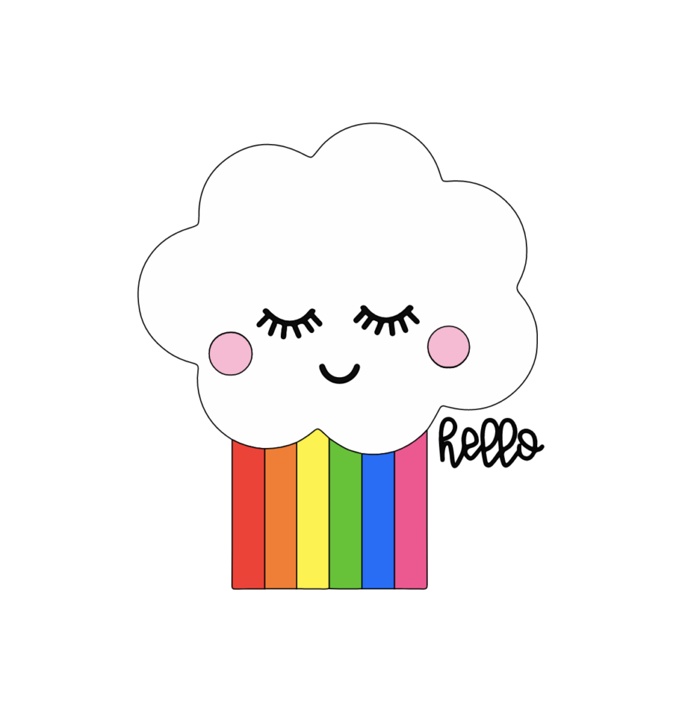 Rainbow Cloud SVG - Kayla Makes