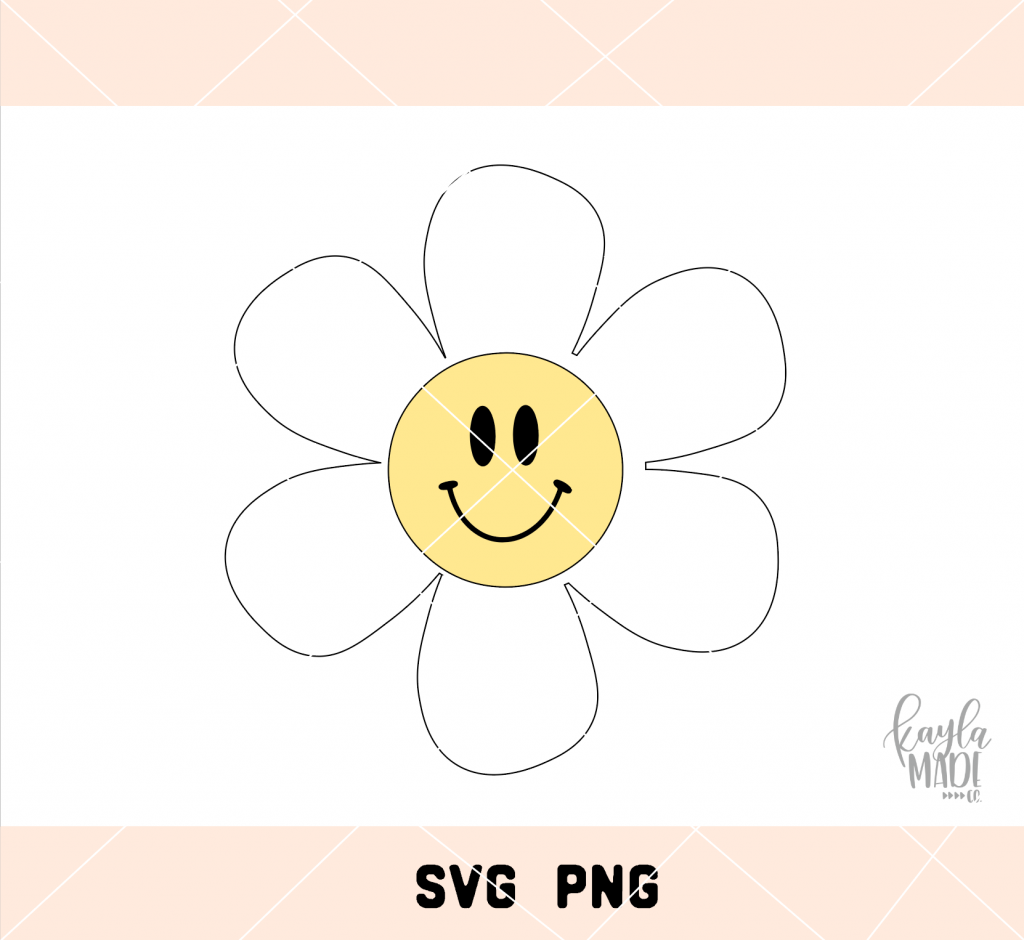 Smiley Daisy SVG/PNG - Kayla Makes