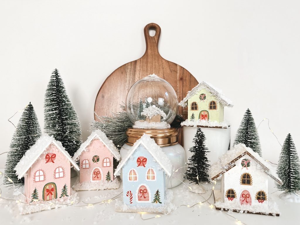 DIY White Christmas Village