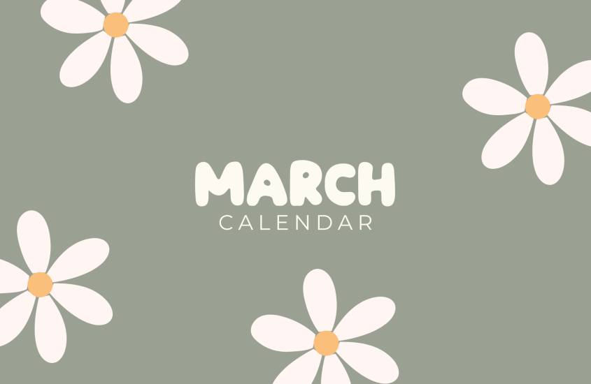 Media Monday- March Calendar Wallpaper
