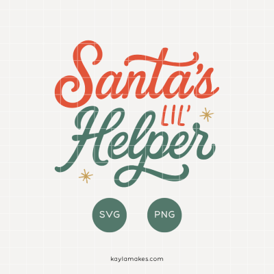 Santa’s Lil’ Helper SVG + PNG